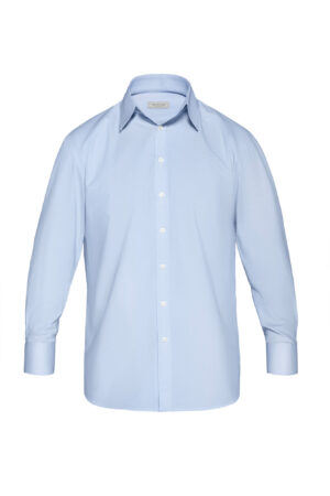 Solid Light Blue Cotton Signature Dress Shirt
