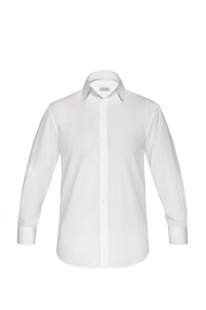 Solid White Cotton Signature Dress Shirt