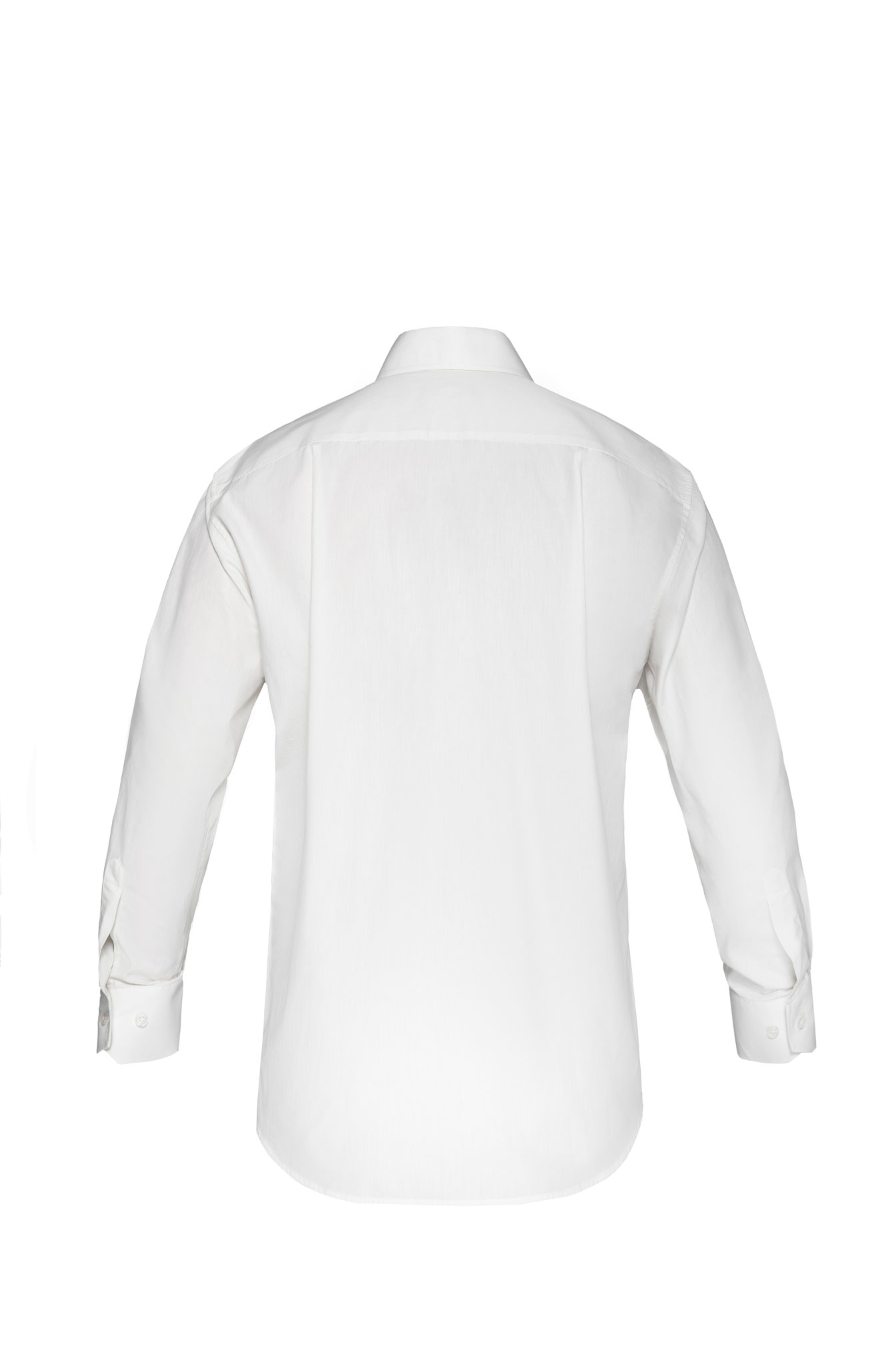Solid White Cotton Signature Dress Shirt - Image 2