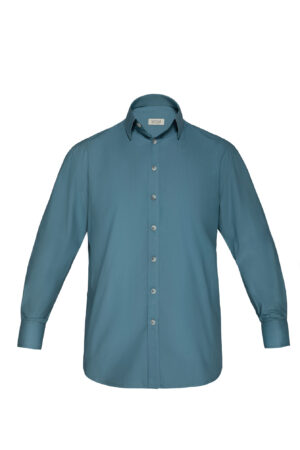 Teal cotton dress shirt