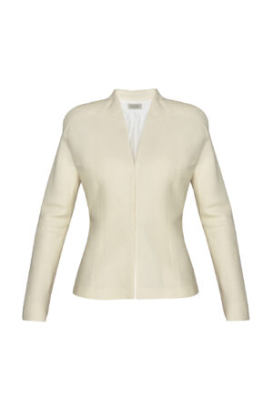Cashmere jacket with inner hook buttons
