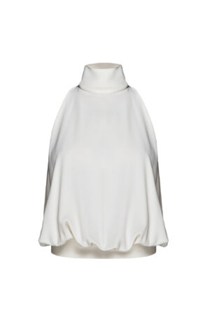 White sleeveless blouse