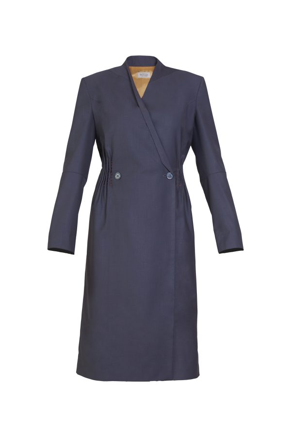 Cloud Gray Jacket Dress (Autumn-Winter) - Soteri
